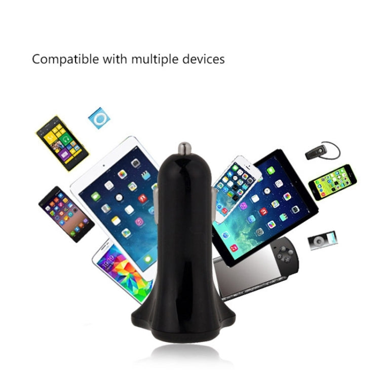 Mini Car Charger / Smart Car Battery Voltage Detector with LED Display for iPad & Smartphones & PSP(Black)