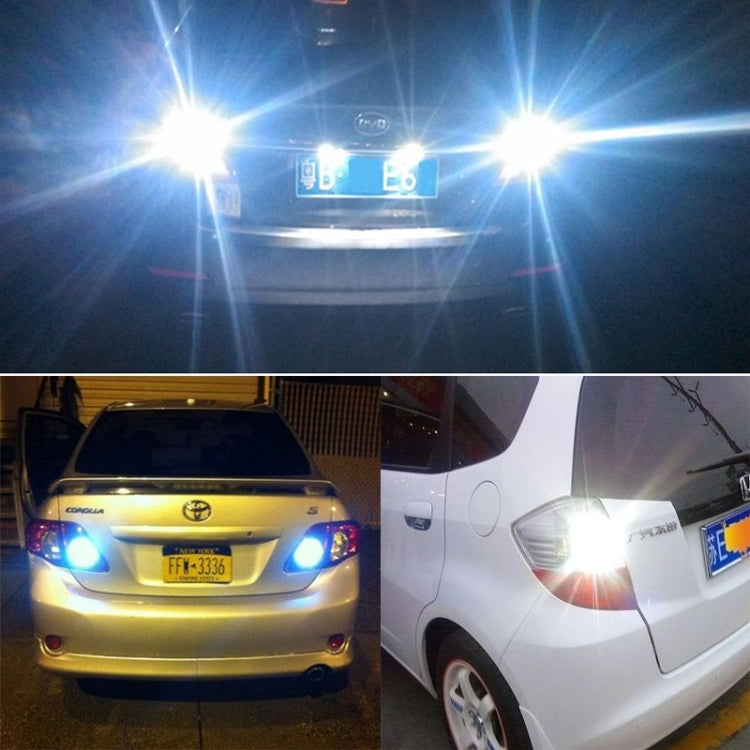 2PCS T15 675LM 6500K White Light 9W 15SMD 5630 LED + 1.5W LED Car Brake Light Lamp Bulb for Vehicles , DC 12V