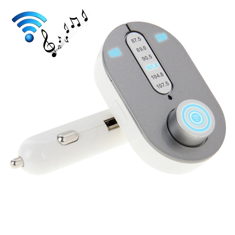 T9 180 Degrees Rotatable Car Bluetooth FM Transmitter, Support TF Card Music Play / Hands-free Answer Phone / Smart Phones Charging, for iPhone 6s & 6s Plus, iPhone 6 & 6 Plus, Galaxy S6 / S6 edge / S6 edge+ / Note 5 Edge