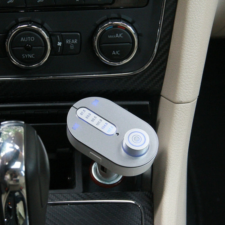 T9 180 Degrees Rotatable Car Bluetooth FM Transmitter, Support TF Card Music Play / Hands-free Answer Phone / Smart Phones Charging, for iPhone 6s & 6s Plus, iPhone 6 & 6 Plus, Galaxy S6 / S6 edge / S6 edge+ / Note 5 Edge
