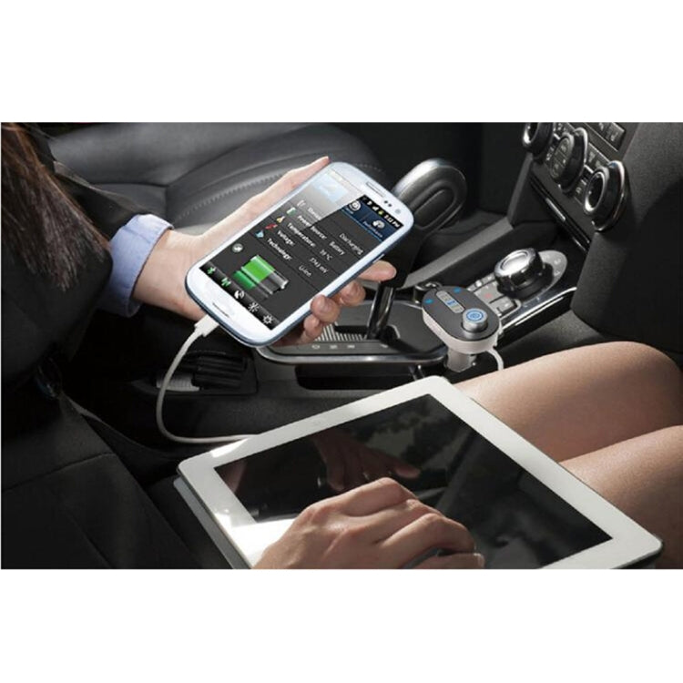 T9 180 Degrees Rotatable Car Bluetooth FM Transmitter, Support TF Card Music Play / Hands-free Answer Phone / Smart Phones Charging, for iPhone 6s & 6s Plus, iPhone 6 & 6 Plus, Galaxy S6 / S6 edge / S6 edge+ / Note 5 Edge