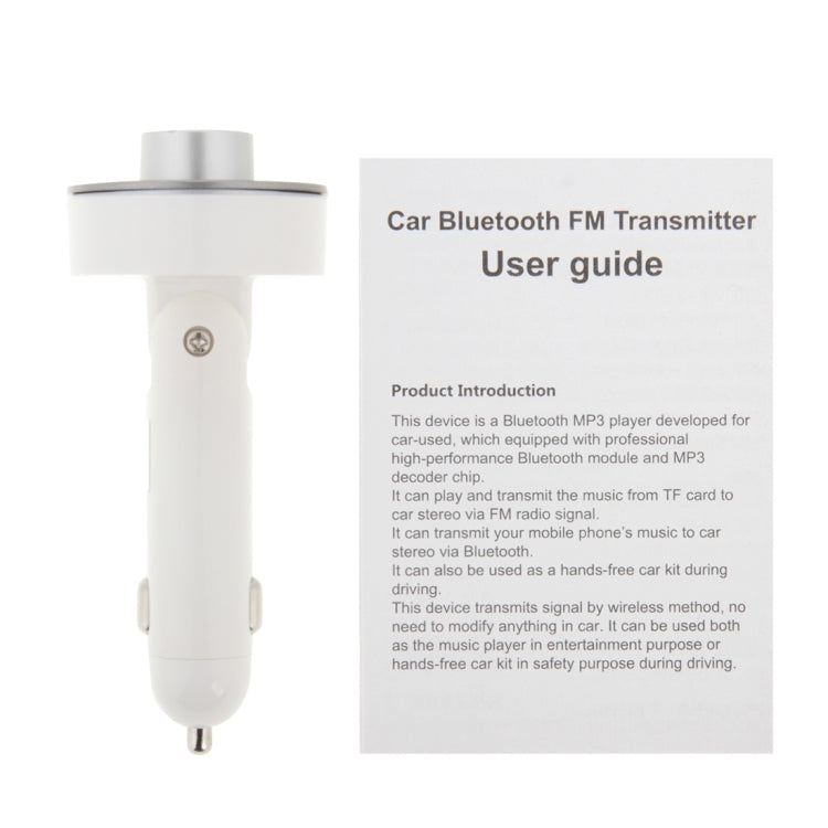 T9 180 Degrees Rotatable Car Bluetooth FM Transmitter, Support TF Card Music Play / Hands-free Answer Phone / Smart Phones Charging, for iPhone 6s & 6s Plus, iPhone 6 & 6 Plus, Galaxy S6 / S6 edge / S6 edge+ / Note 5 Edge
