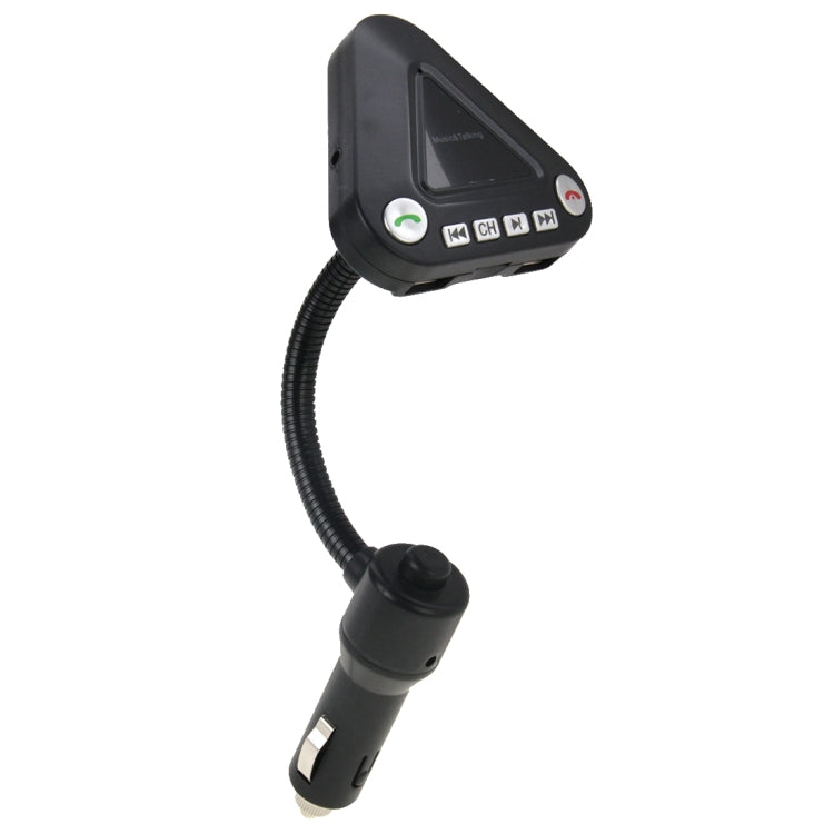 360 Degrees Rotatable Car Bluetooth FM Transmitter with Remote Control for iPhone 6s & 6s Plus, iPhone 6 & 6 Plus, Galaxy S6 / S6 edge / S6 edge+ / Note 5 Edge, Support TF Card Music Play / Hands-free Answer Phone / Smart Phones Charging(Black)