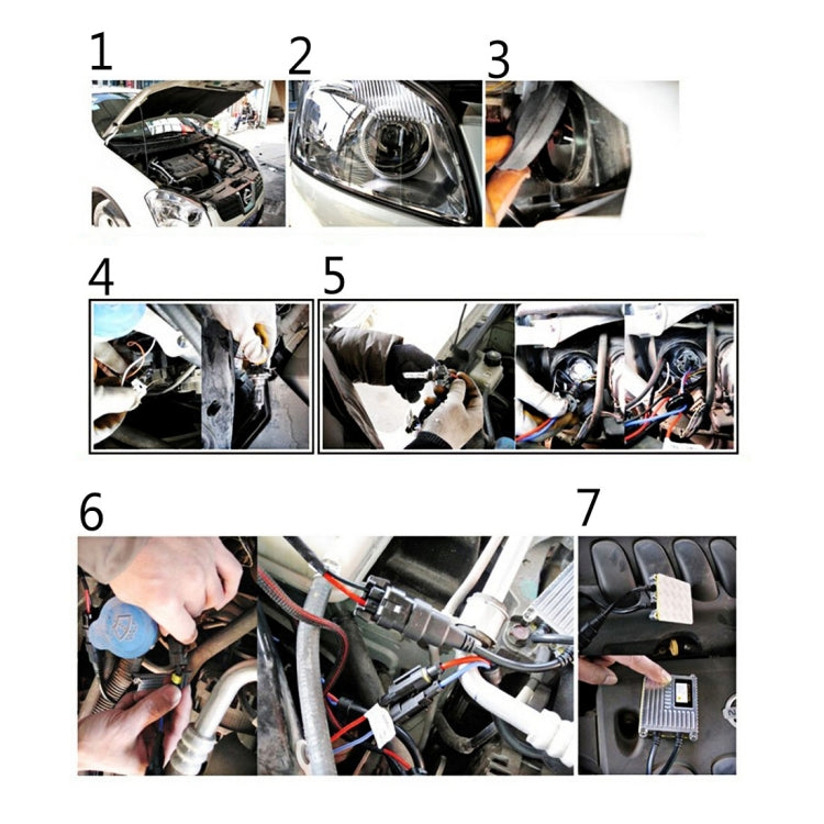 12V 35W H13-3 HID Xenon Light Single Beam Waterproof High Intensity Discharge Lamp Kit, Color Temperature: 6000K
