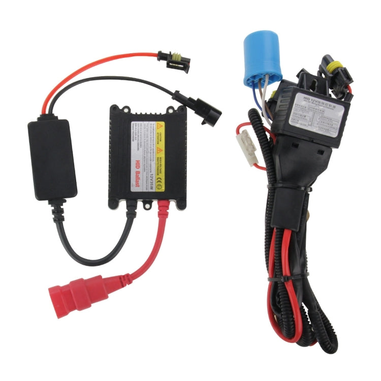 12V 35W 9004/9007-3 HID Xenon Light Single Beam Waterproof High Intensity Discharge Lamp Kit, Color Temperature: 6000K