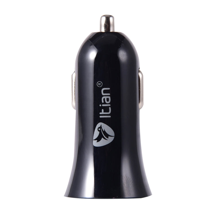 Itian Hi-speed Trumpet Shaped Car Charger Car Charging Adapter with USB-C / Type-C Cable for Google & LG & Huawei & Nokia & Microsoft & Xiaomi & OnePlus & Letv & Meizu(Black)