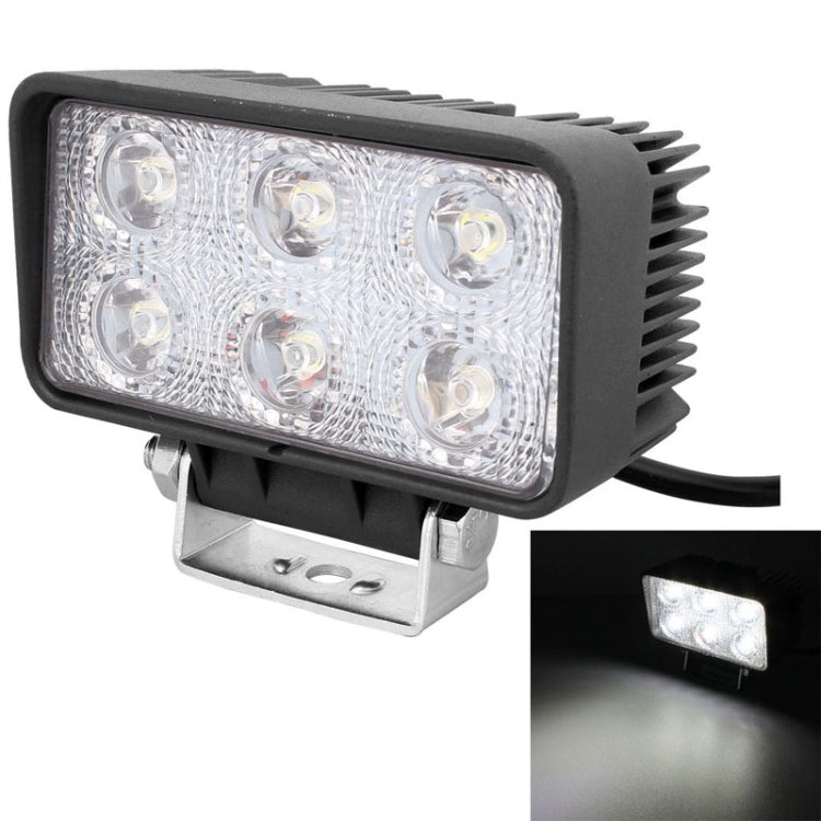LML-1518 18W 1260-1350LM Epistar 6 LED White 30 Degree Spot Beam Car LED Light Waterproof IP67, DC 10-30V