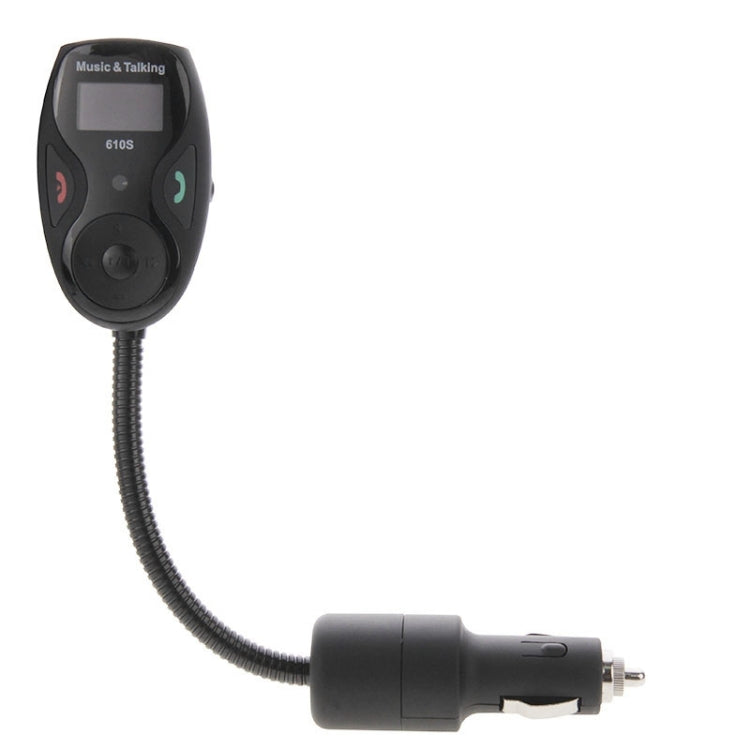 610S Car FM Transmitter with Remote Control, Support SD Card and Hands-free Answer Phone