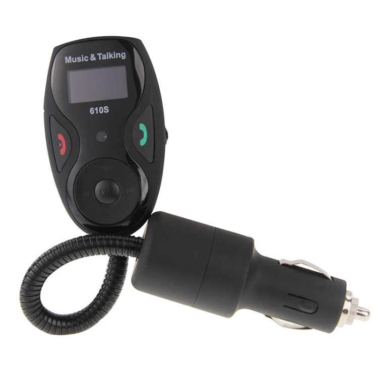 610S Car FM Transmitter with Remote Control, Support SD Card and Hands-free Answer Phone