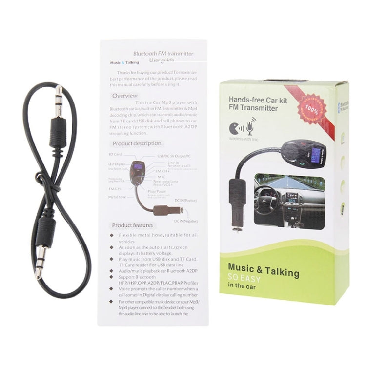 610S Car FM Transmitter with Remote Control, Support SD Card and Hands-free Answer Phone