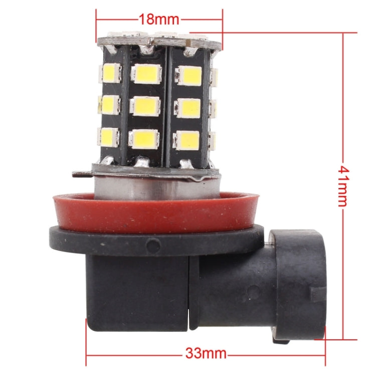 2 PCS H11 3.3W 330LM 6500K White Light 2835 SMD 33 LED Car Brake / Steering Light,  DC12V