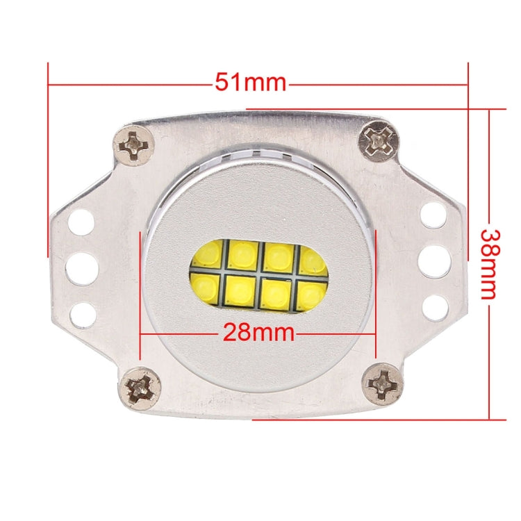 MZ E90 64W 8 XB-D LED 2000LM High Power Car Angel Eyes White Daytime Running Light for BMW 3 Series E90 / E91, DC 12-24V, 1 Pair