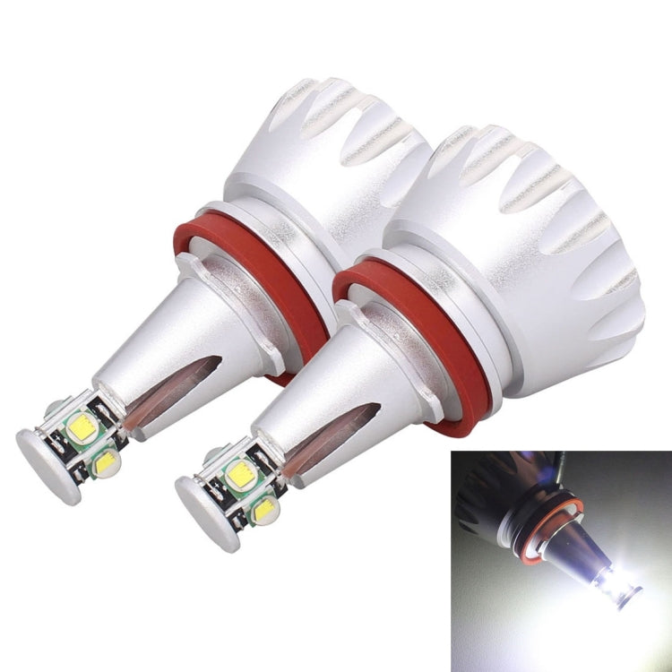MZ E92 H8 40W 4 XM-L LED 1800LM Car Angel Eyes White Daytime Running Light for BMW 1/3/6/X5 Series, DC 12-24V, 1 Pair