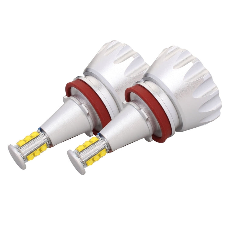 MZ E92 H8 96W 2400LM 12 XT-E LED Car Angel Eyes White Daytime Running Light for BMW 1 / 3 / 6 / X5 Series, DC 12-24V, 1 Pair