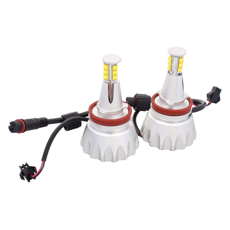 MZ E92 H8 96W 2400LM 12 XT-E LED Car Angel Eyes White Daytime Running Light for BMW 1 / 3 / 6 / X5 Series, DC 12-24V, 1 Pair