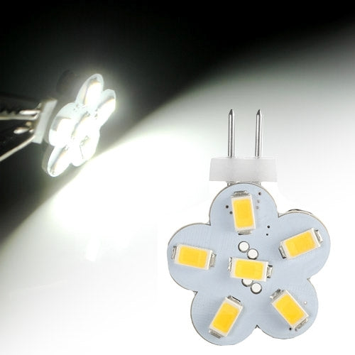 2 PCS G4 White Light Car Marine Boat Light Bulb, 6 LED 5730 SMD, DC 10-30V / AC 8-18V