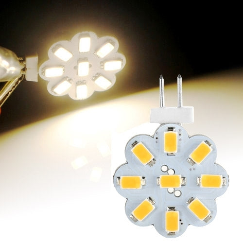 2 PCS G4 Warm White Car Marine Boat Light Bulb, 2 PCS 9 LED 5730 SMD, DC 10-30V / AC 8-18V