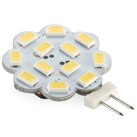 2 PCS G4 Warm White Car Marine Boat Light Bulb, 12 LED 5730 SMD , DC 10-30V / AC 8-18V