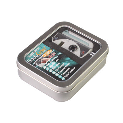 7 in 1 Emergency Tool (Glass Breaker / Seat Belt Cutter / Sonic Alarm / LED Flashlight / Emergency Flasher / Thermometer / Digital Tire Gauge)(Silver)