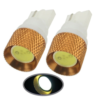 T10 White 1.5W 1 LED Car Signal Light Bulb (Pair)
