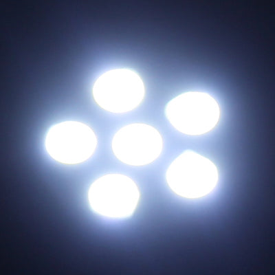 1156 White 6 LED 5050 SMD Car Signal Light Bulb (Pair)