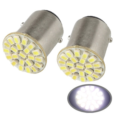 1157 White 22 LED 3020 SMD Car Signal Light Bulb (Pair)