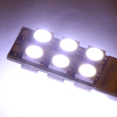 T10 White 12 LED 5050 SMD Car Signal Light Bulb (Pair)