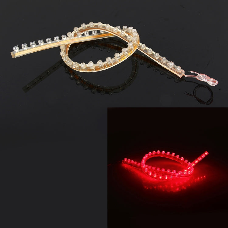 96cm Red 96 LED Waterproof Flexible Car Strip Light, DC 12V