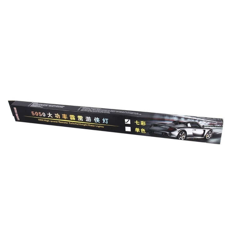 Full Colors 48 LED 5050 SMD Car Knight Rider Strip Light with Remote Control, 30 Modes of Scanning, Length: 56cm