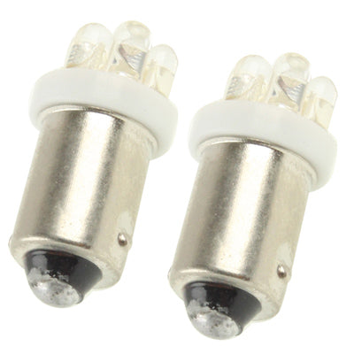 BA9S Day White 7 LED Car Signal Light Bulb (Pair)