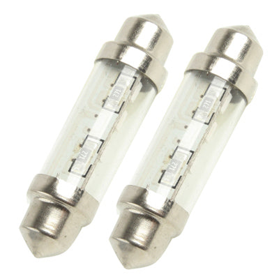 41mm Day White 8 LED 3528 SMD Car Signal Light Bulb (Pair)