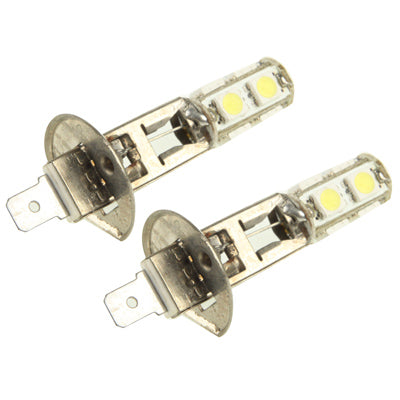 H1 Day White 9 LED 5050 SMD Car Signal Light Bulb (Pair)