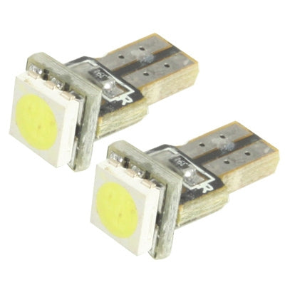 T5 Day White 1 LED 5050 SMD Car Signal Light Bulb (Pair)