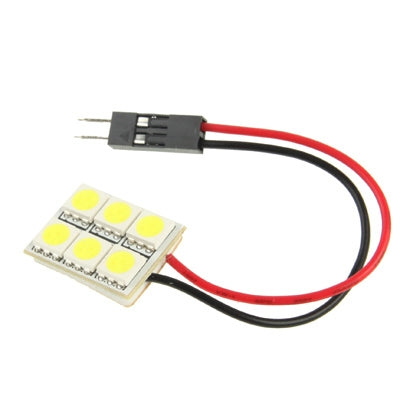 White 6 LED 5050 SMD Car Interior Lamp