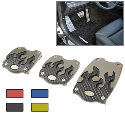 3pcs Non-slip Car Pedal Cover Foot Board for Vehicle Brake Clutch Accelerator (Red, Blue and Yellow Three Colors Random Delivery)