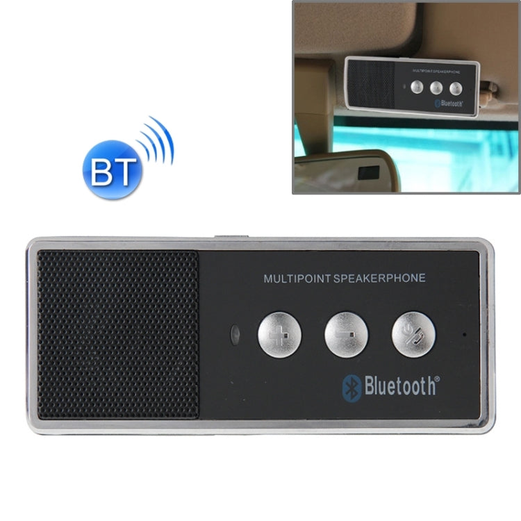 Car Bluetooth Hands-free Kit with Car Charger, Support Music Play & Hands-free Answer Phone Function