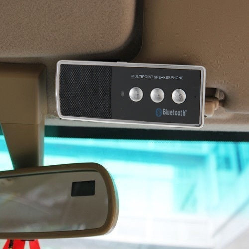 Car Bluetooth Hands-free Kit with Car Charger, Support Music Play & Hands-free Answer Phone Function