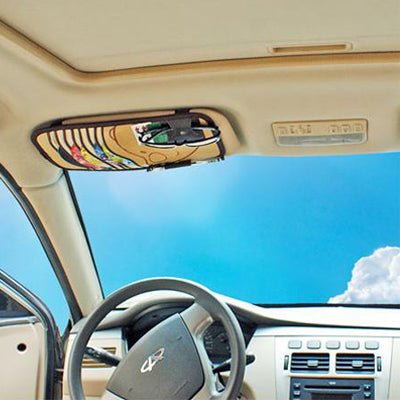 Car Visor Design CD / VCD / DVD Holder Pocket Bag(Khaki)