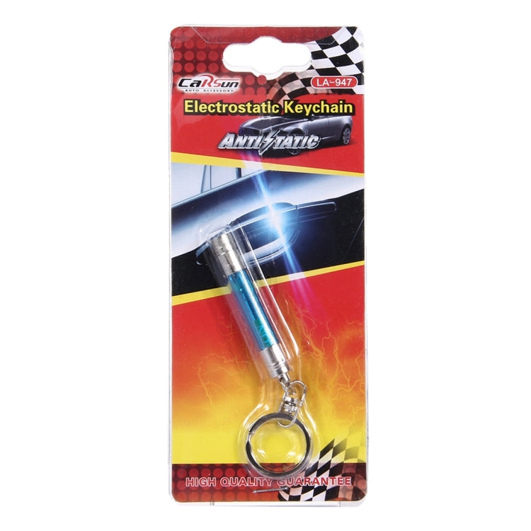 LA-947 Car Portable Anti-Static Keychain Discharger Static Elimination Key Ring(Blue)