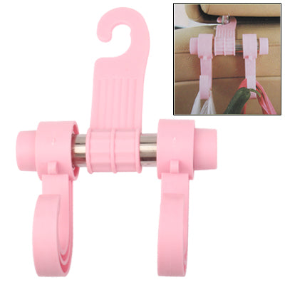 Multi-function Automotive Hook Multi-purpose Back Double Hook(Pink)
