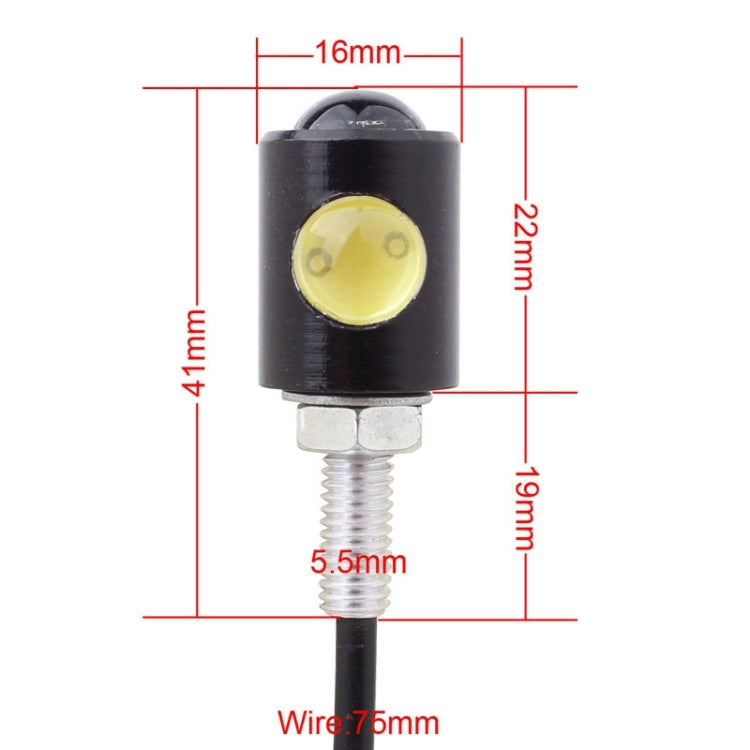 2 PCS MZ 16mm 6W 250LM White Green Light COB LED Eagle Eye Light Daytime Running Light for Vehicles