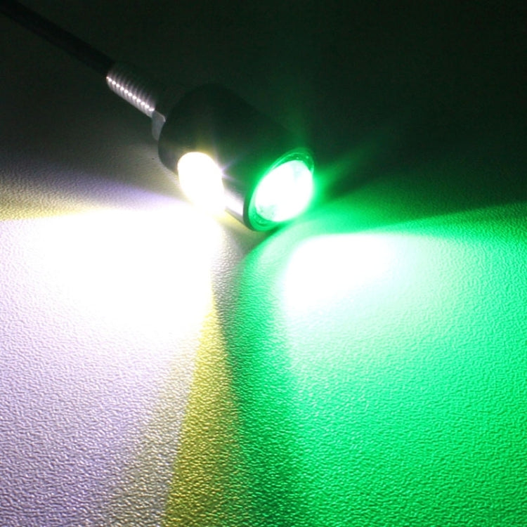2 PCS MZ 16mm 6W 250LM White Green Light COB LED Eagle Eye Light Daytime Running Light for Vehicles