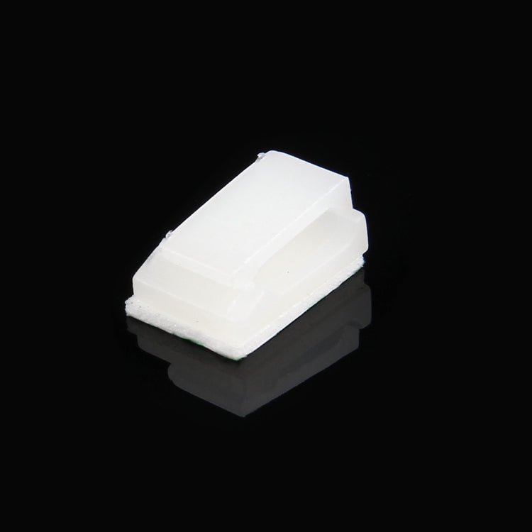100 PCS Adhesive Backed Cable Clip  Set(White)