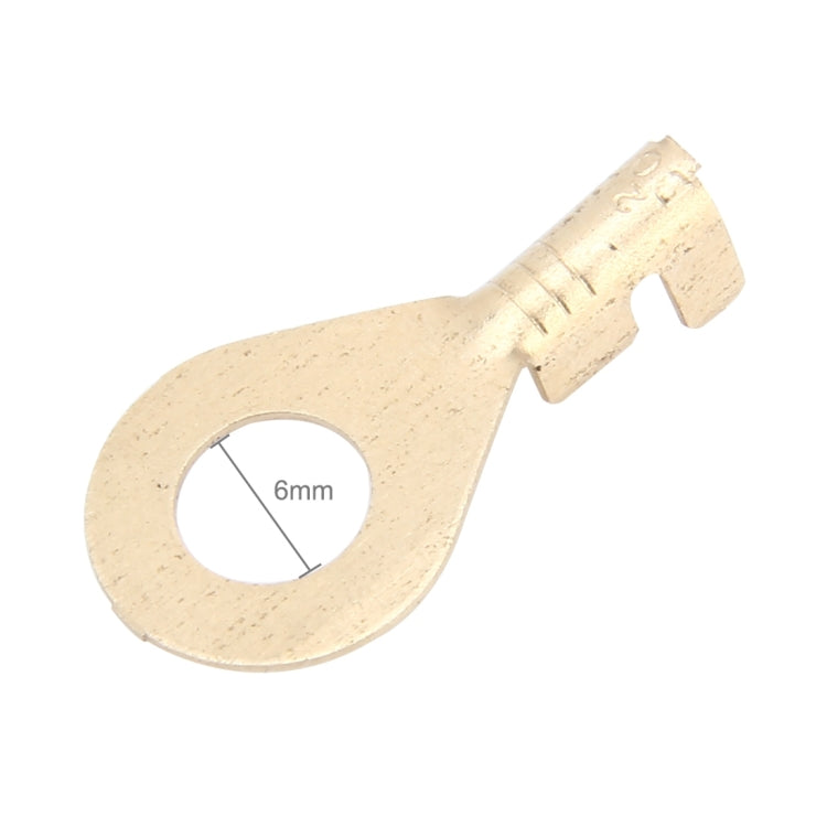 100pcs 6.0mm DIY Ring Terminal Connectors, Cable size: 1-2.6mm2 (100pcs in one packaging, the price is for 100pcs)