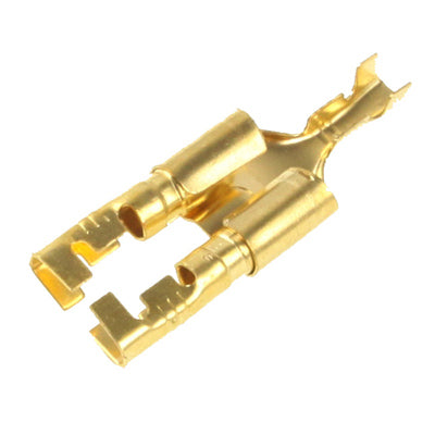 100pcs DIY Crimp Terminal Female to 2 x Male Spade Connector, Cable size: 1-2.5mm2 (100pcs in one packaging, the price is for 100pcs)