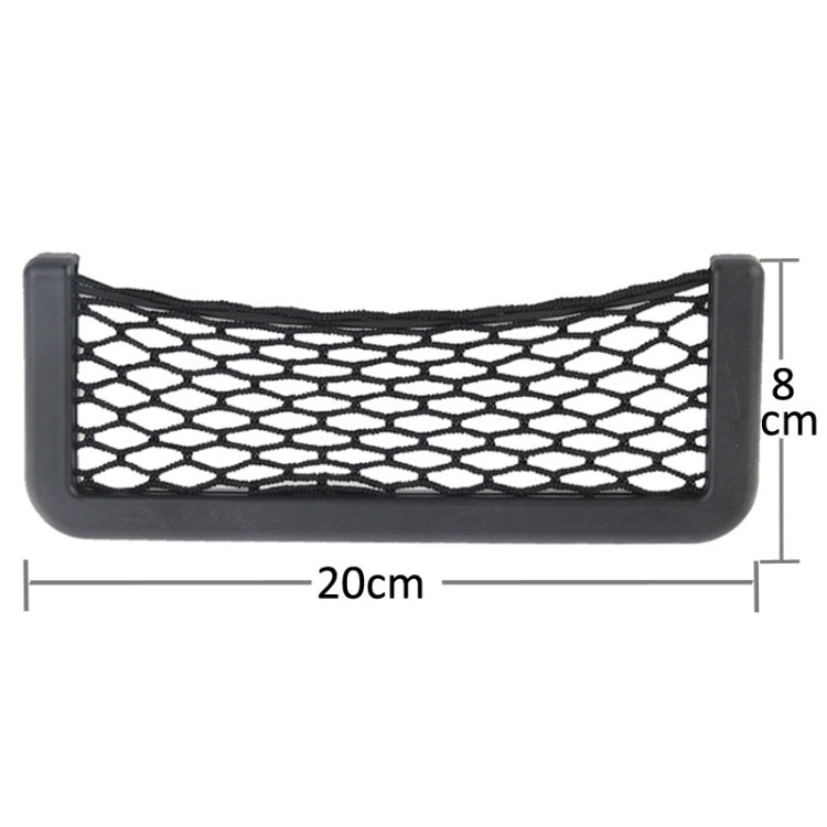 Car Net Pockets 20cm x 8cm Automotive Storage String Bag with Adhesive