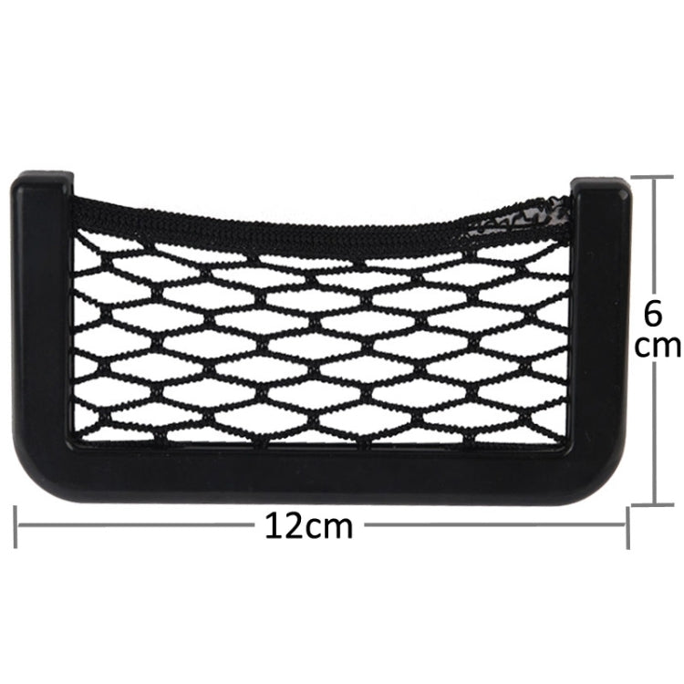 Car Net Pockets 12cm x 6cm Automotive Storage String Bag with Adhesive