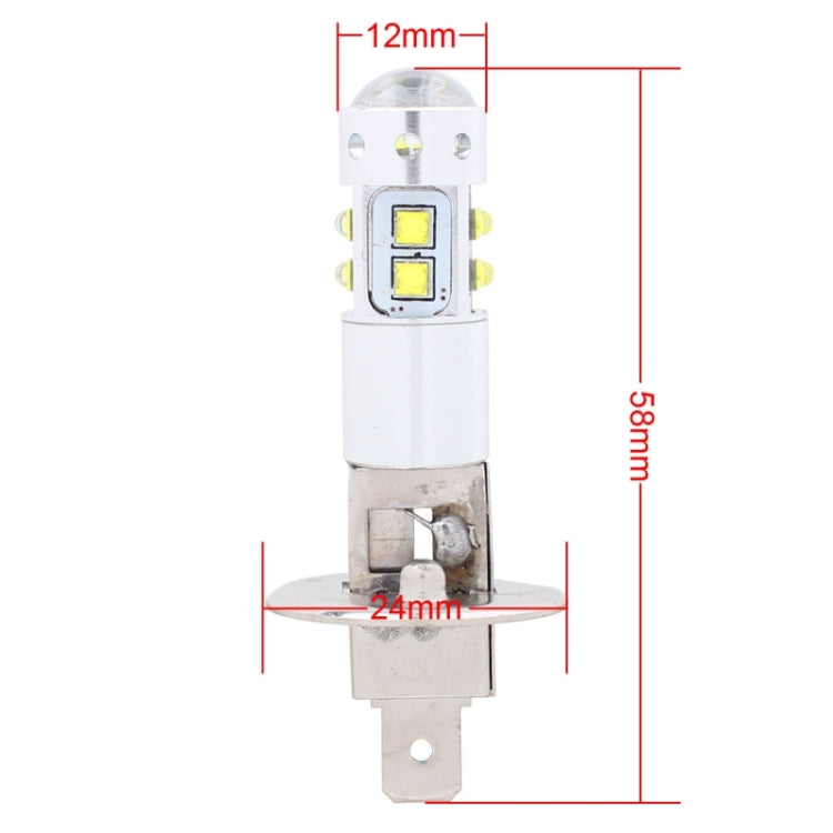 MZ H1 50W 2500LM 6500K White Light 10 XT-E LED Car Front Fog Lamp, DC12-24V(Silver)