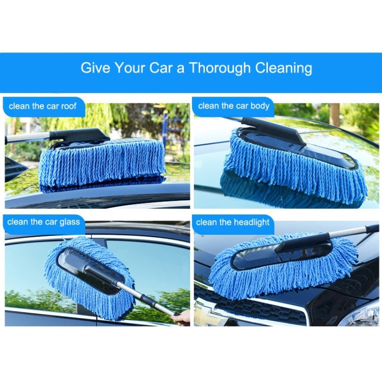 Car Cleaning Tools Car Washing Dewaxing Shan Cotton Brush Mop with Retractable Stainless Steel Tube