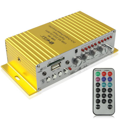 USB / SD / MMC card / DVD / CD / MP3 2 Channel Output Power Amplifier, Digital Player 20W + 20W (MA-180)